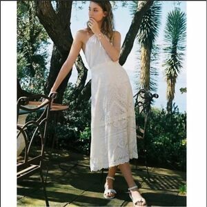 FARM Rio Cream Lace Maxi Skirt